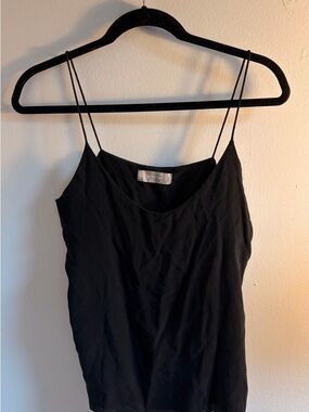 Everlane Black Silk Thin-Strap Camisole